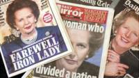 Newspaper headlines