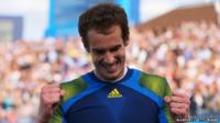Andy Murray celebrates after winning the Aegon Championships at the Queen's club in London.