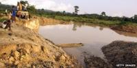Informal gold mine in Ghana
