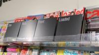 Lads' mags in a Co-op store