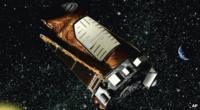 An artist's depiction of the Kepler space telescope, provided by Nasa