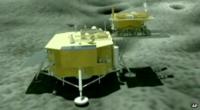 Computer image of Chang'e 3 on the moon