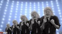 Screen grab taken on 27 August 2013 from video received from www.thejuicemedia.com in Australia shows WikiLeaks founder Julian Assange taking part in a musical spoof on his Australian political party