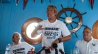 US swimmer Diana Nyad gestures during a press conference held at the Ernest Hemingway Nautical Club in Havana on 30 August 2013