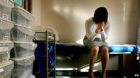 Rape victim (posed by model)