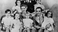 German Nazi politician and minister of propaganda Joseph Goebbels with his wife Magda and their children, Helga, Hildegard, Helmut, Hedwig, Holdine and Heidrun - 1942