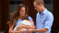 Duke and Duchess of Cambridge show their new-born baby boy