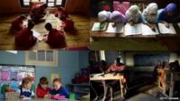 Children at different schools.