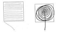 Typical female (left) and male (right) approaches to 'lost key' task