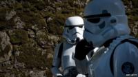 People dressed as Star Wars characters