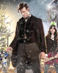 Matt Smith as Doctor Who and Jenna Coleman as Clara