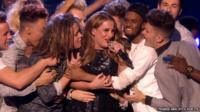 Sam Bailey performing on X Factor