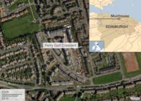 Satellite image of the Muirhouse area of Edinburgh