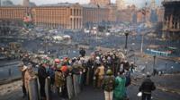 Crowds gather Ukraine