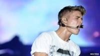Canadian pop singer Justin Bieber performs