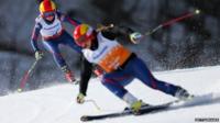 Kelly Gallagher and her guide Charlotte Evans