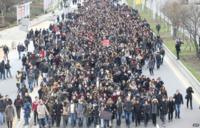 Some 2,000 people demonstrated near the Middle East Technical University in Ankara