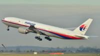 The actual Malaysia Airlines aircraft that disappeared after departing from Kuala Lumpur airport