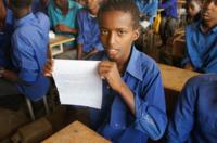 Dahir Mohamed holds up his letter