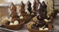 Chocolate bunnies and eggs