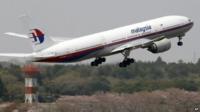 A Malaysia Airlines Boeing 777-200ER taking off from Narita Airport near Tokyo, Japan, April 2013