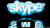 Skype logo with a phone handset