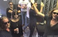 The Pizza Underground backstage at Rock City
