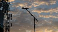 Microphone silhouette