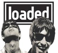 Oasis in front of the Loaded magazine logo