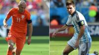 Arjen Robben and Lionel Messi