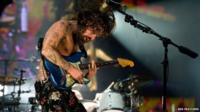 Biffy Clyro on stage closing the first night at T in the Park