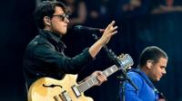 Vampire Weekend have now performed at both Reading (pictured) and Leeds