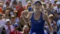 CiCi Bellis celebrates