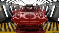 Car manufacturing at Nissan in the UK
