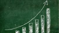 Upward graph on a blackboard