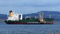 Crude oil tanker at Hound Point terminal