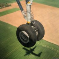 Wheels of an aeroplane