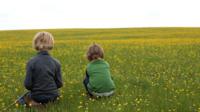 Children in field