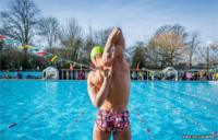 A swimmer at Tooting Bec Lido