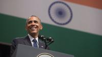 US President Barack Obama speaks on US - India relations during a townhall event at Siri Fort Auditorium in Delhi on January 27, 2015