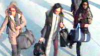 CCTV image of the girls at Gatwick airport