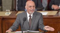 Afghan President Ashraf Ghani addressing a joint session of the US Congress on 25 March 2015
