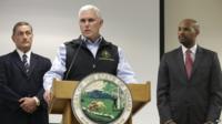 Governor Mike Pence held a press conference on Wednesday after meeting with local officials about the HIV outbreak.