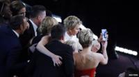 Ellen DeGeneres and friends at the 2014 Oscars