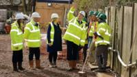 David Cameron visiting a housing development in west London