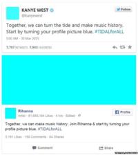 Kanye West and Rihanna show support for Tidal