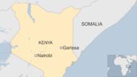 Map showing Garissa in Kenya