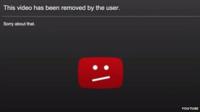 YouTube video deleted
