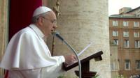 Pope Francis delivering Easter message 2015