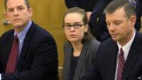 Lacey Spears, flanked by her attorneys David Sachs, left, and Stephen Riebling, Jr., right,